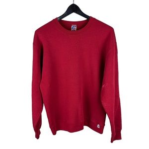 Vintage Y2K Russell Athletic Red Blank Essential Sweatshirt Size M